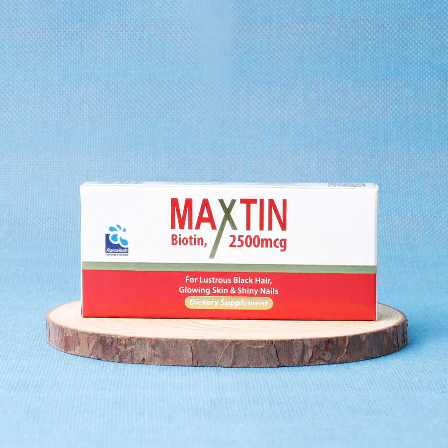 MAXTIN BIOTIN 2500MCG ( IMPROVES INFRASTRUCTURE OF HAIR, SKIN, AND NAILS )
