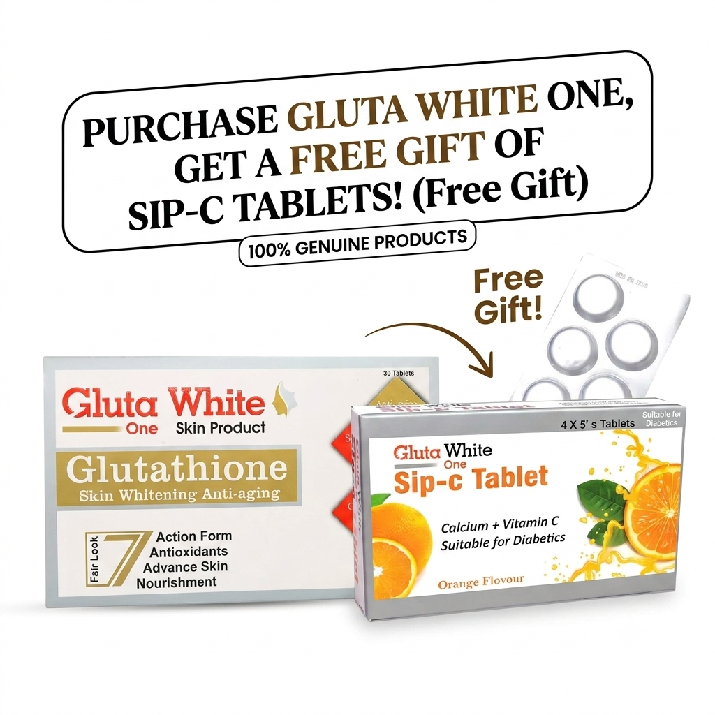 Gluta white capsules + Free Sip C